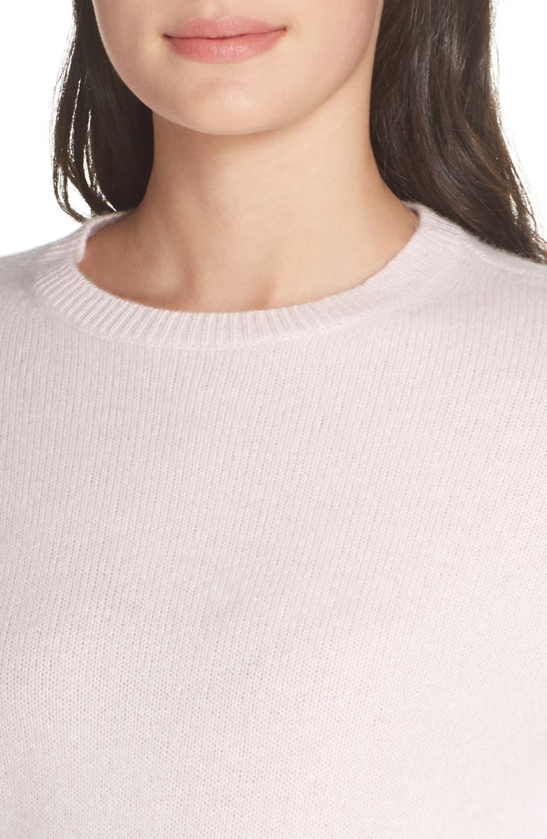 Something Navy Cashmere & Silk Crewneck Pullover, Alternate, color, 