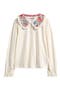 Kids' Ruffle Trim Cotton T-Shirt