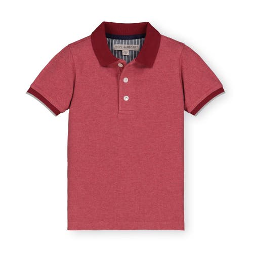 Hope & Henry Baby Boys' Organic Pique Polo, Infant In Dark Red Heather