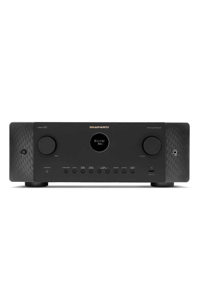 Cinema 60 7.2 Channel 8K Home Theater Receiver with Dolby Atmos, DTSX, and HEOS Built-In, Main, color, Black