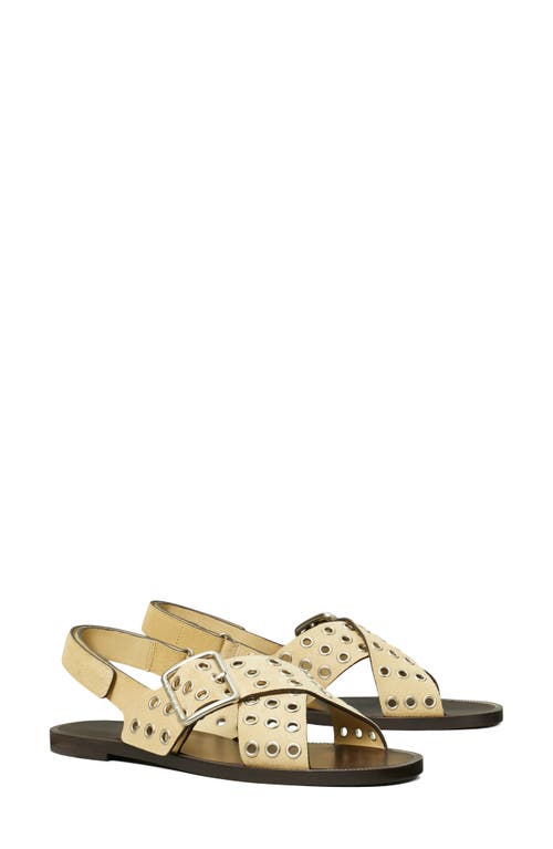 Tory Burch Cross Band Slingback Sandal In Brown