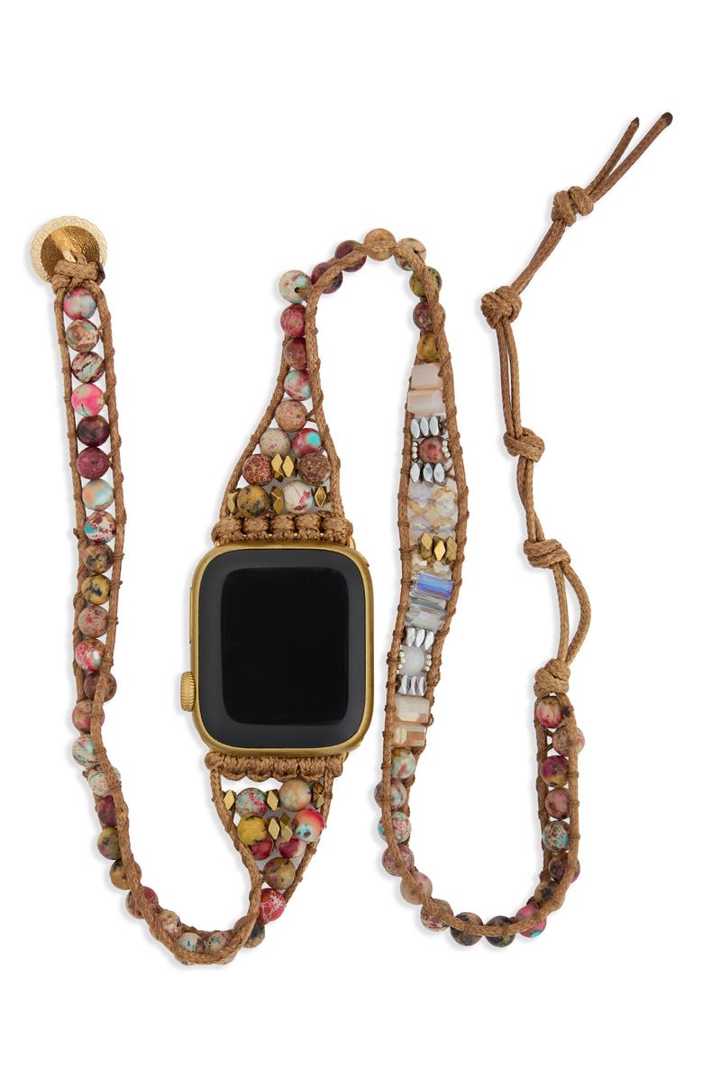 SAACHI Bohemian Mixed Stone Apple Watch<sup>®</sup> Watchband, Alternate, color, Pink