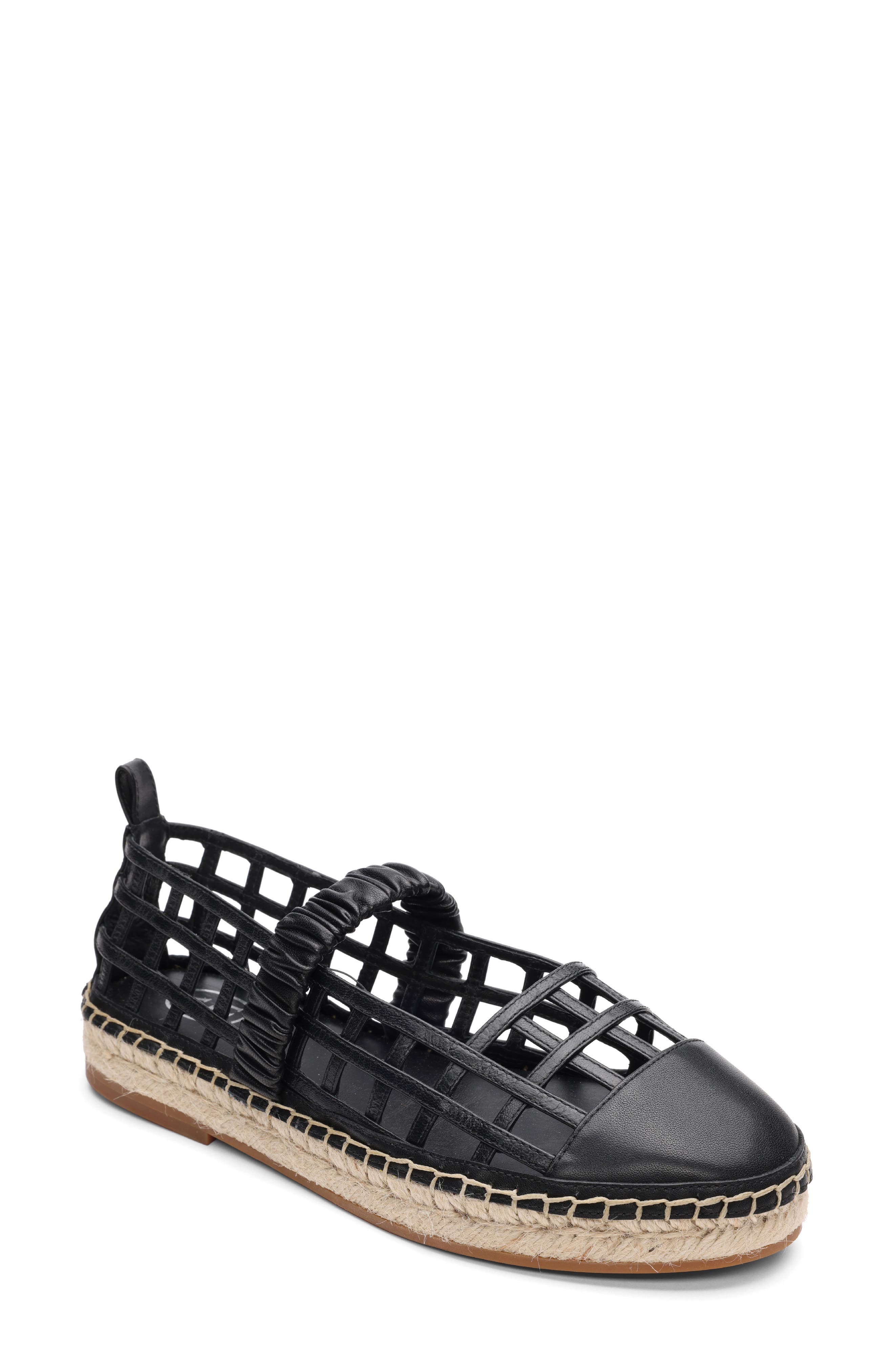Ash Elly Espadrille Flat, Main, color, Black