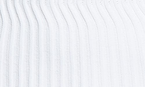 Alaïa Curled Trim Rib Fit & Flare Dress In White