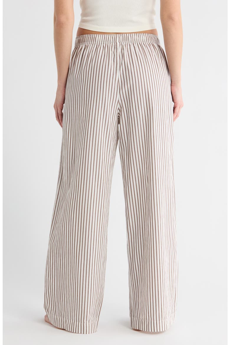 Cotton Poplin Pajama Pants, Alternate, color, IVORY- BROWN OLIVIA STRIPE