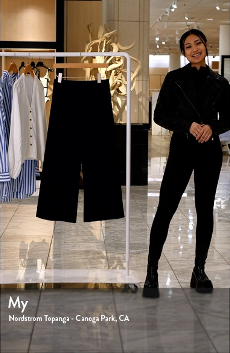 Le Crop Palazzo Wide Leg Trousers, sales video thumbnail