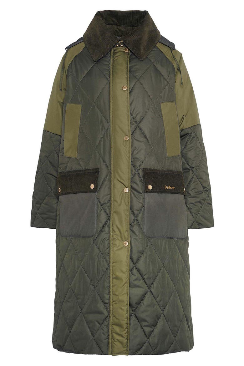 Cookston Quilted Coat with Removable Hood, Alternate, color, OLIVE/ ANCIENT