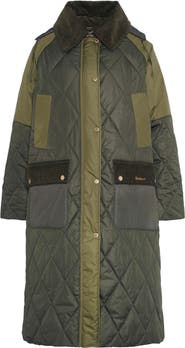Barbour Cookston Quilted Coat with Removable Hood