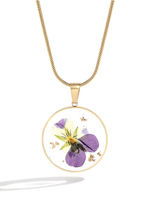 Pressed Birth Flower Necklace