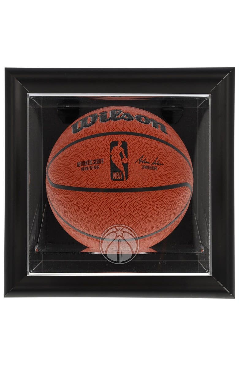 FANATICS AUTHENTIC Washington Wizards Black Framed Wall-Mountable Team Logo Basketball Display Case, Main, color, 