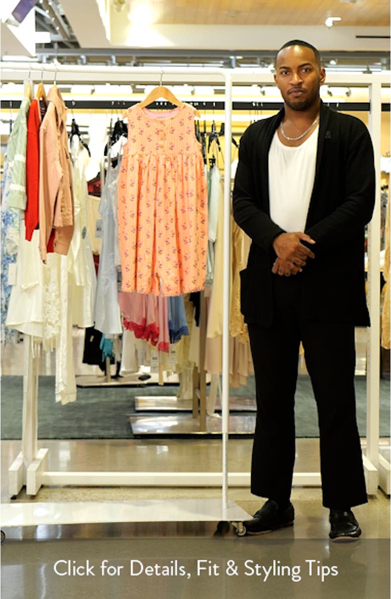 Kids' Floral Print Ribbed Romper, sales video thumbnail