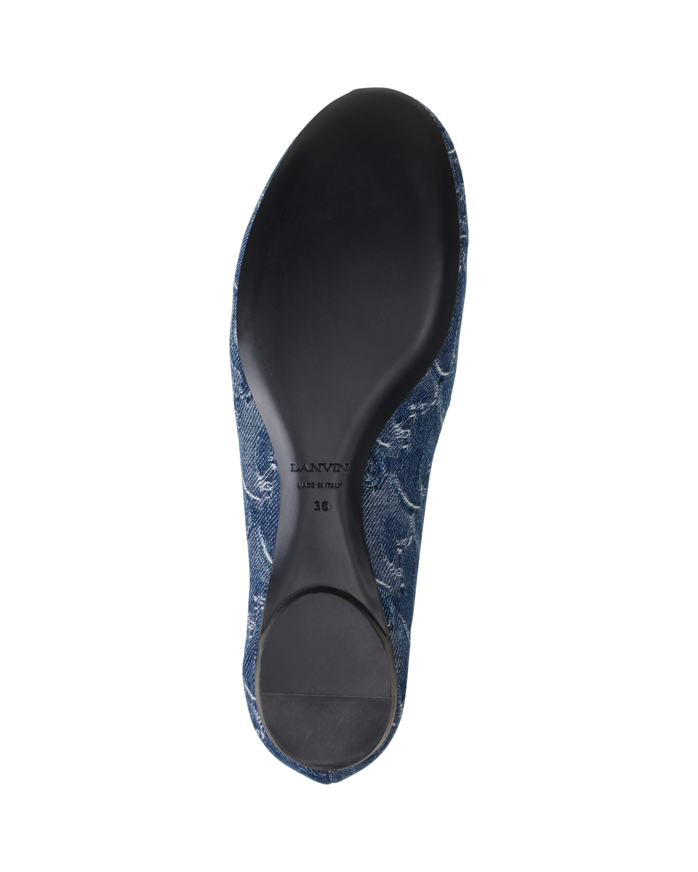 Lanvin Lunar Year Ballerina In Denim, Alternate, color, Blue