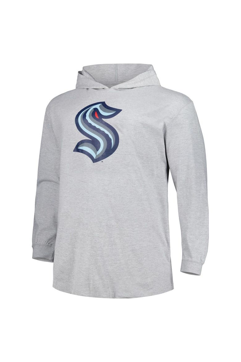 Men's Heather Gray Seattle Kraken Big & Tall Pullover Hoodie, Alternate, color, Heather Gray