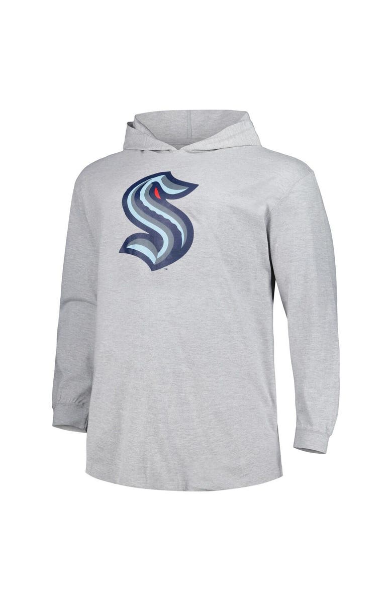PROFILE Men's Heather Gray Seattle Kraken Big & Tall Pullover Hoodie, Alternate, color, Heather Gray