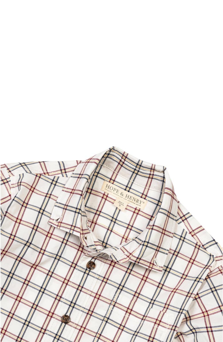 Hope & Henry Baby Boys' Organic Stretch Poplin Shirt, Infant, Alternate, color,