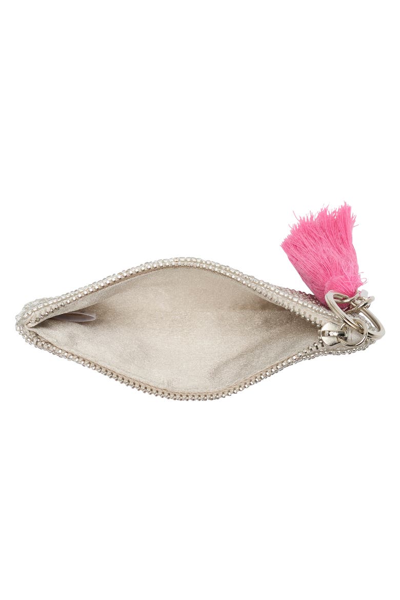 Beaded Flamingo Coin Purse, Alternate, color, MULTI