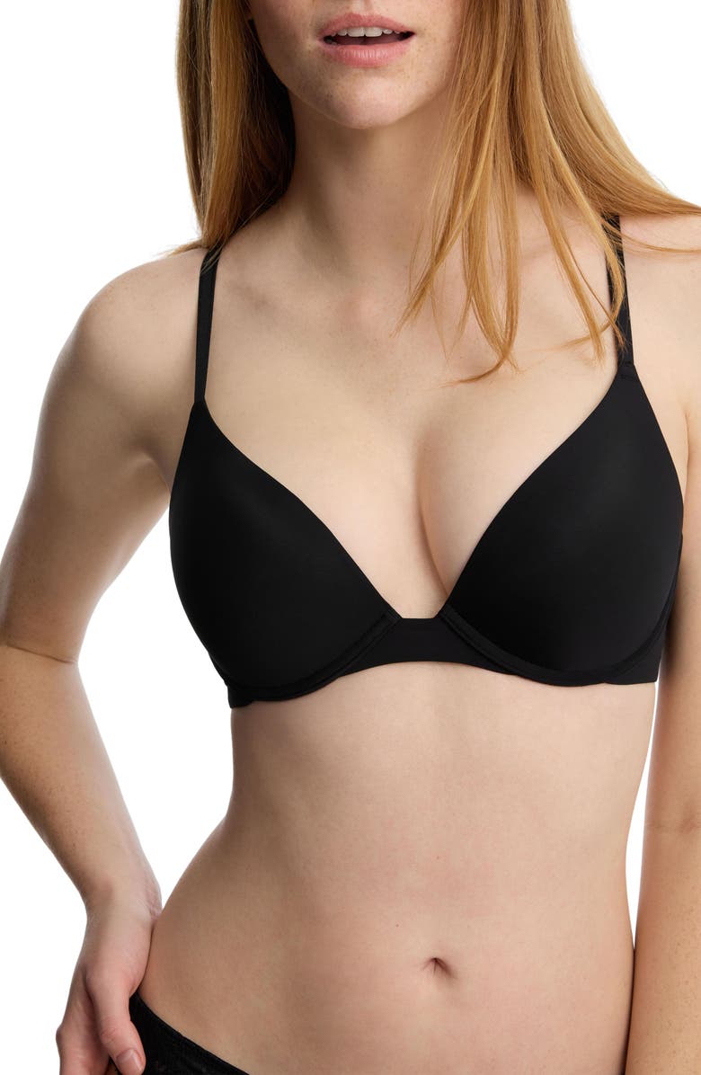Skarlett Blue Breathless Convertible Push-Up T-Shirt Bra, Alternate, color, Black
