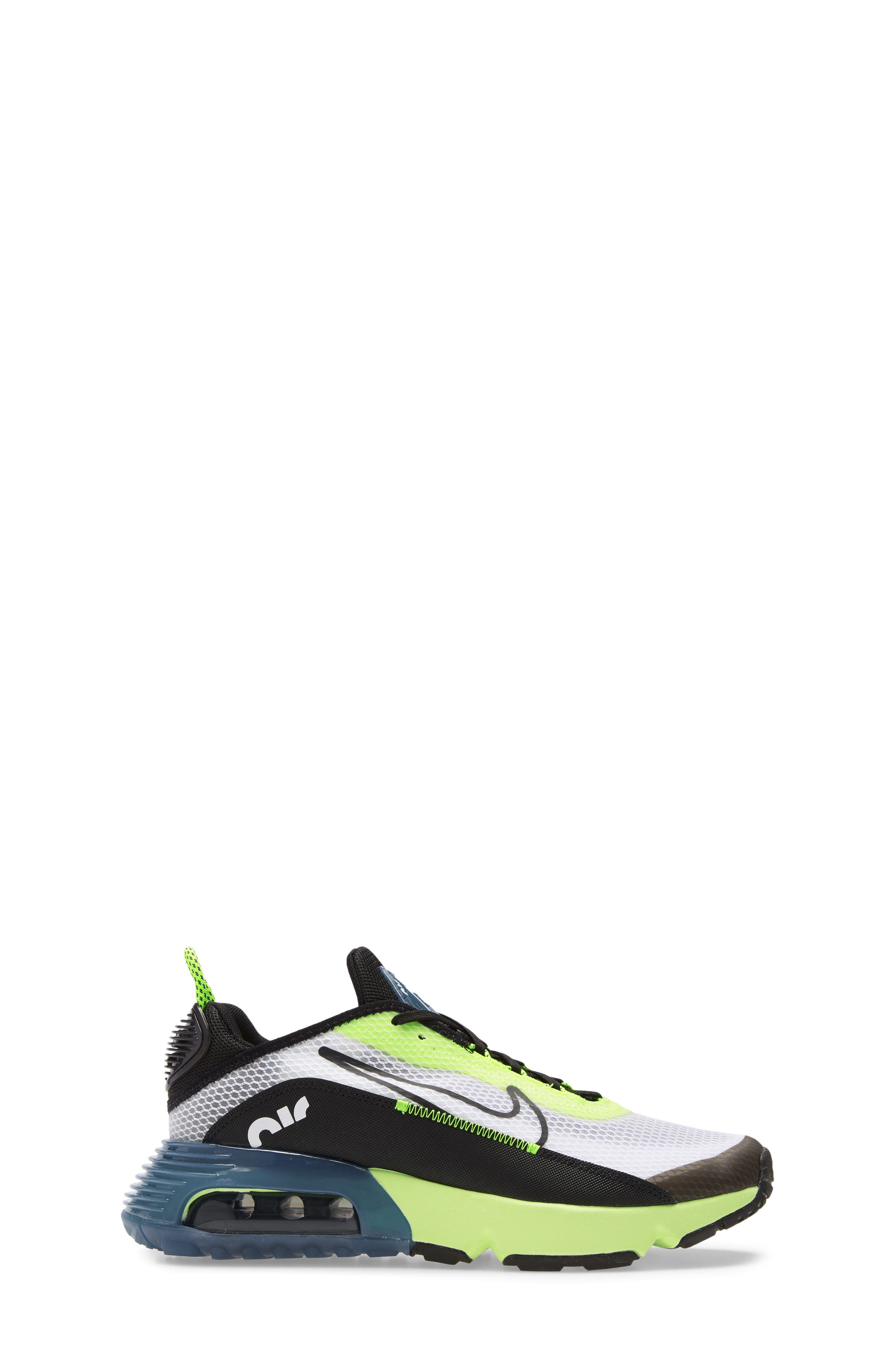 Kids' Air Max 2090 Sneaker, Alternate, color, WHITE/ BLACK-VOLT-BLUE FORCE