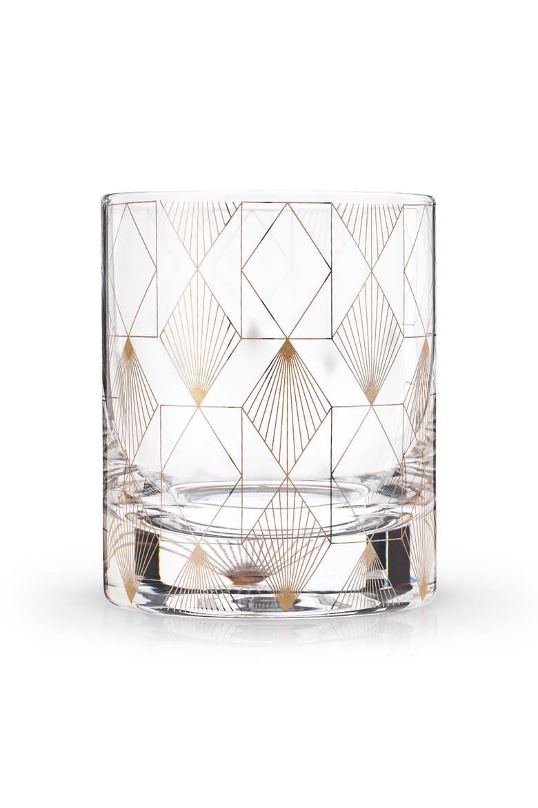 Deco Crystal Tumbler, Main, color, Clear