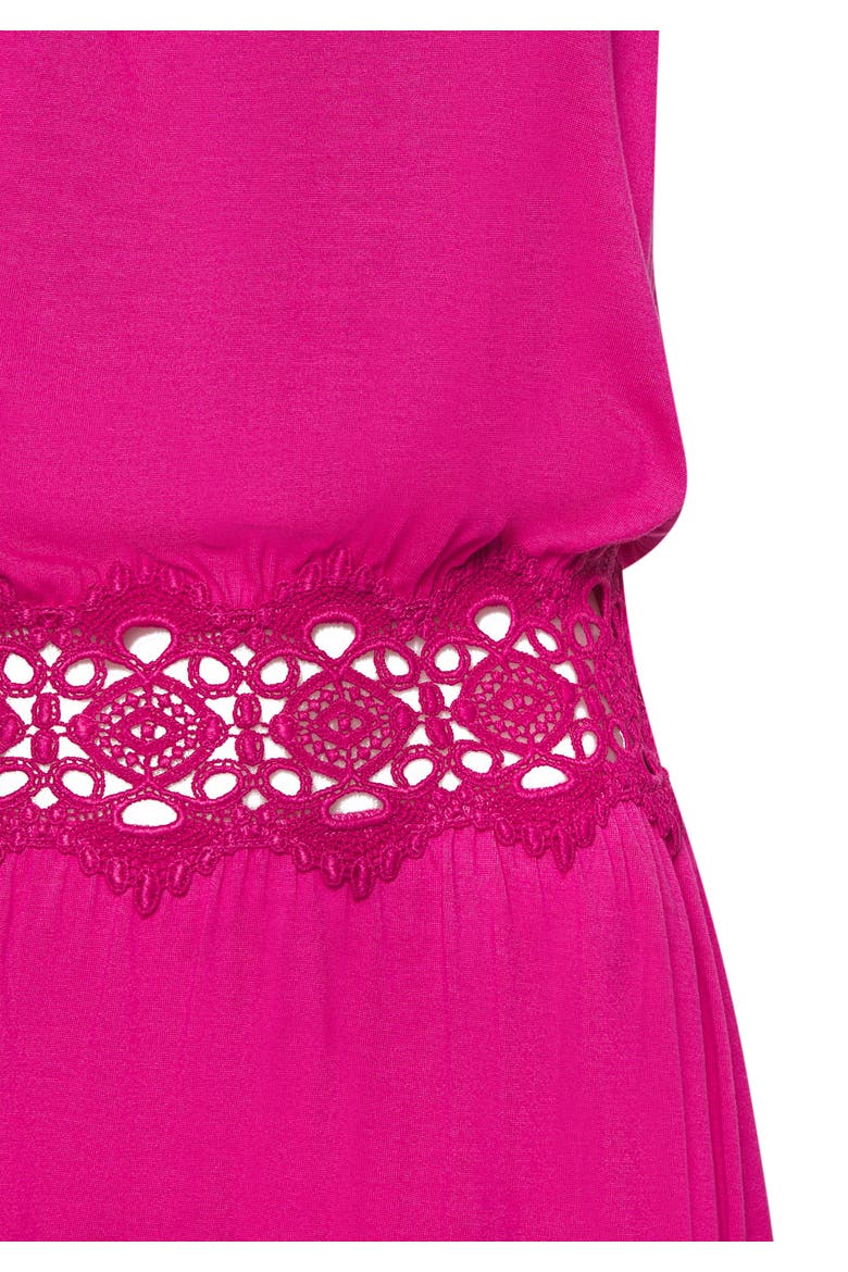 Crochet Detail Dress, Alternate, color, Pink