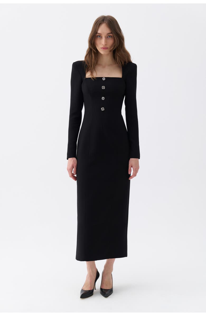 Nocturne Square Neck Midi Dress, Main, color,