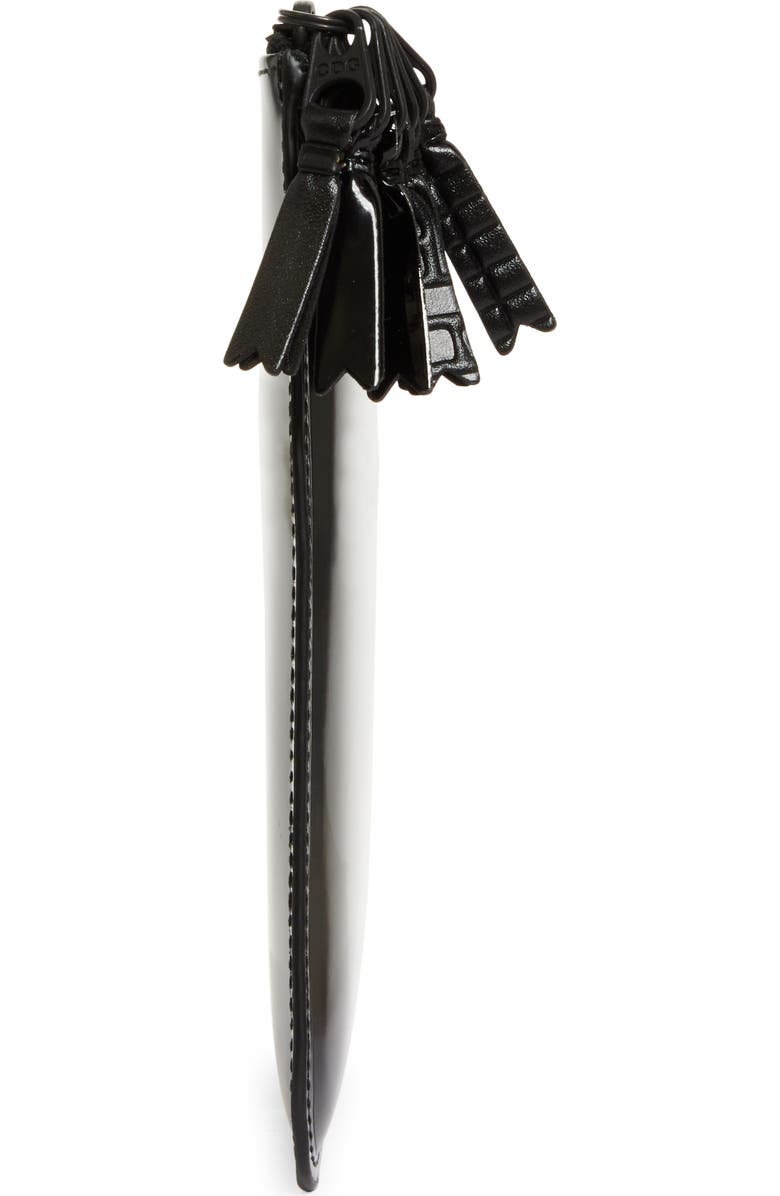 Comme des Garçons Wallets Large Zipper Medley Leather Pouch, Alternate, color, Black