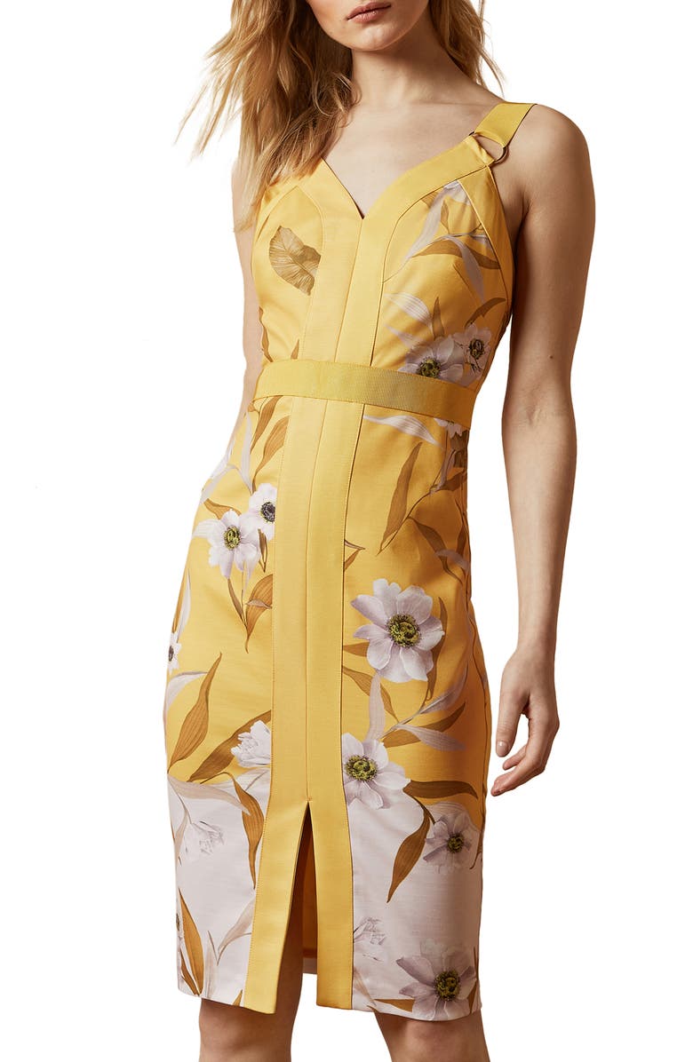 Ted Baker London Peppinn Cabana Body-Con Dress, Main, color, 