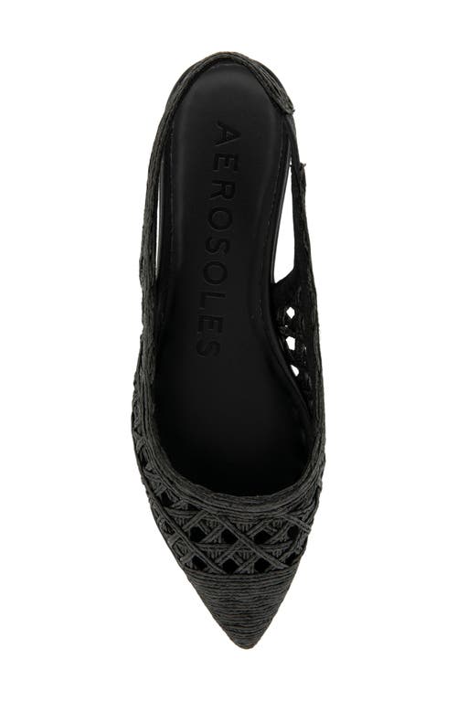 AEROSOLES AEROSOLES DIEGO SLINGBACK POINTED CAP TOE RAFFIA FLAT