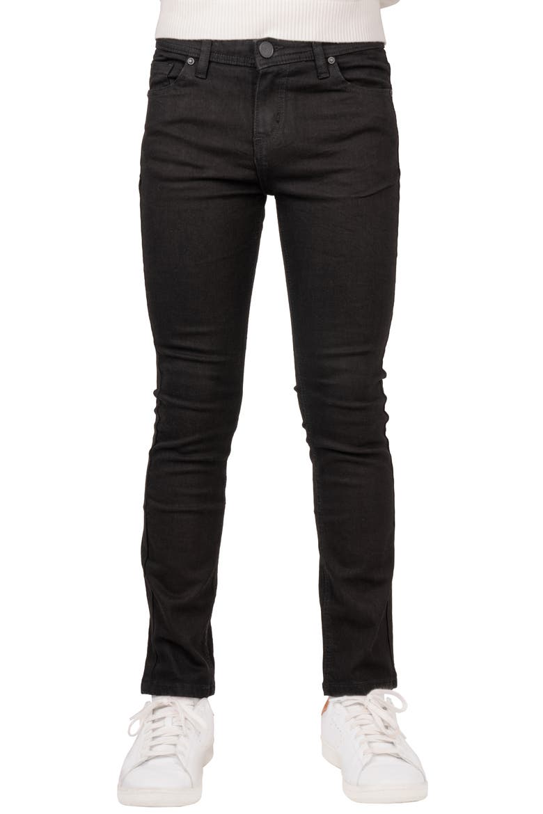 Kids' Stretch Cotton Skinny Jeans, Main, color, BLACK