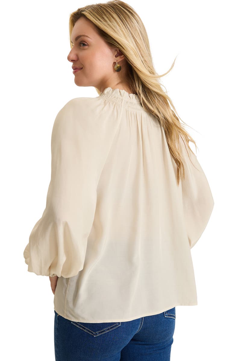 Tommy Bahama Tie Neck Peasant Top, Alternate, color, Cameo