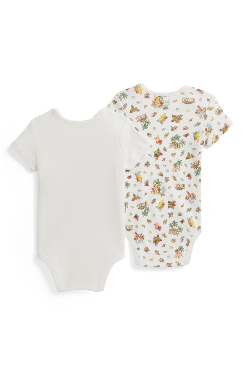 Ralph Lauren Surf Assorted 2-Pack Bodysuits, Alternate, color, Bearadise