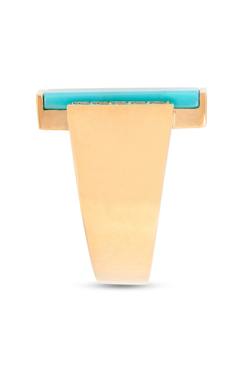 Versace Men's Greca Turquiose Ring, Alternate, color, 