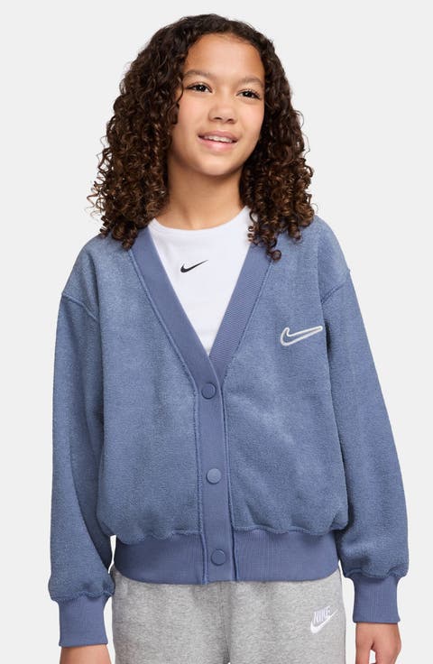 Kids' Sportswear Cotton Fleece Cardigan (Big Kid)