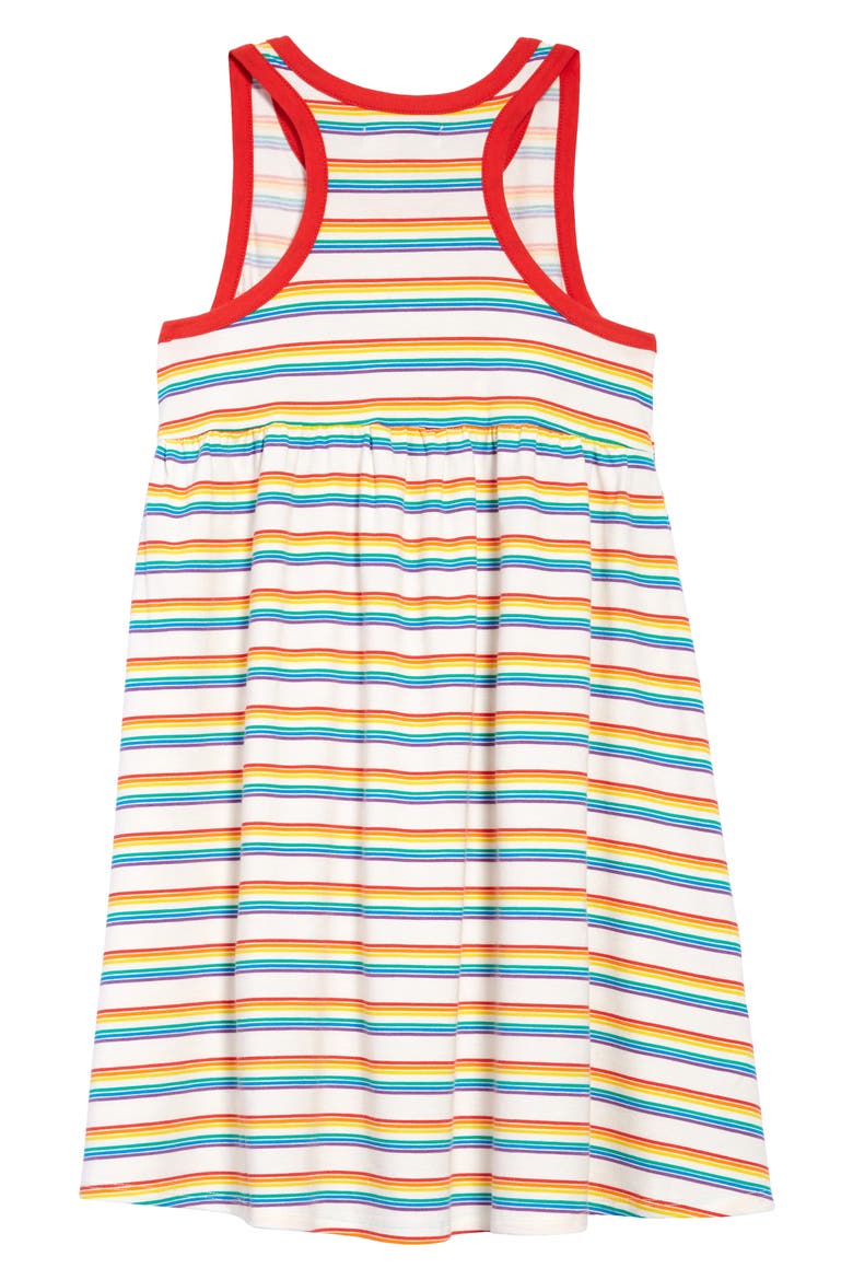 Racerback Tank Dress, Alternate, color, IVORY EGRET RAINBOW STRIPE
