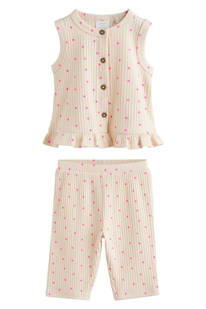 Kids' Ribbed Vest & Pants Set, Main, color, PINK