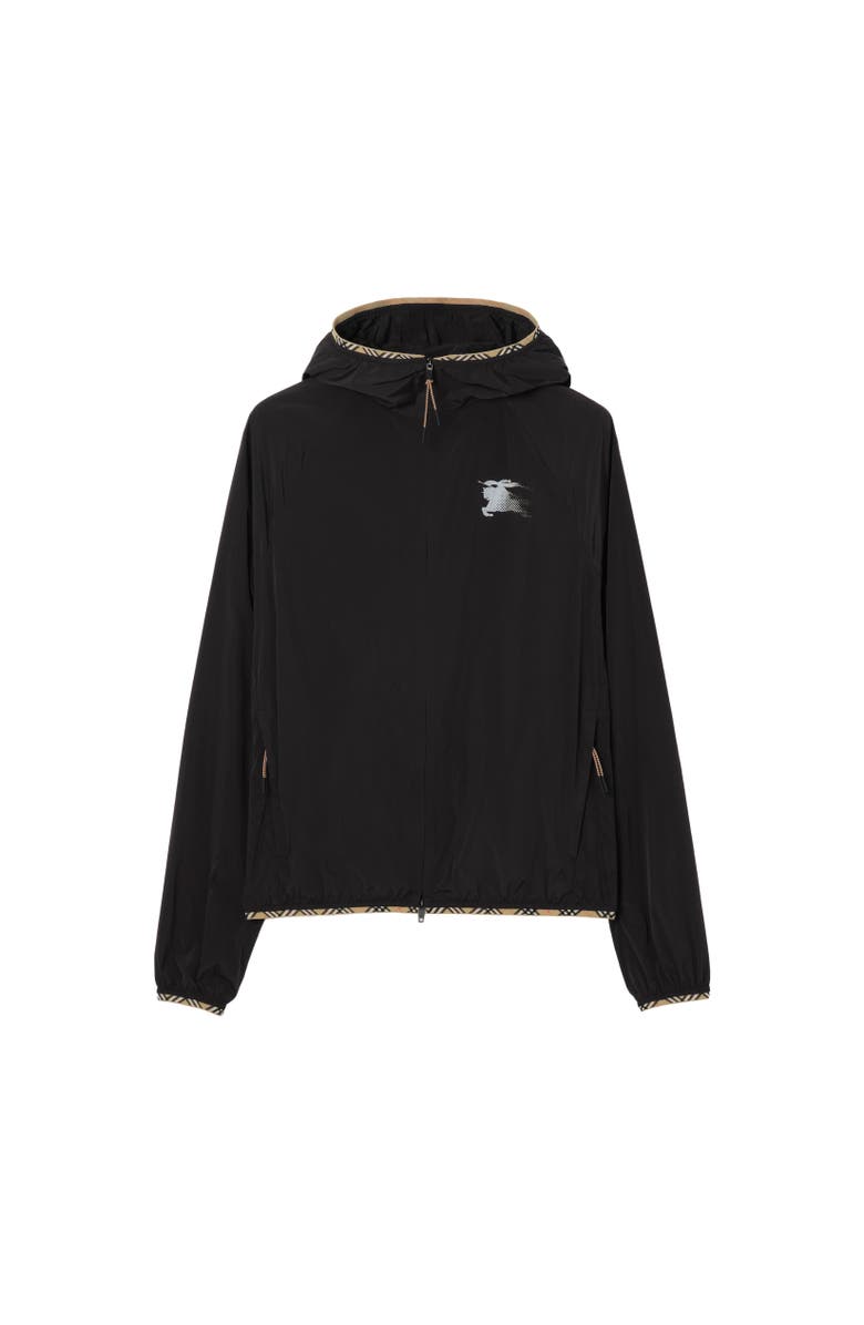 Burberry Nylon Hooded Jacket, Alternate, color, Black