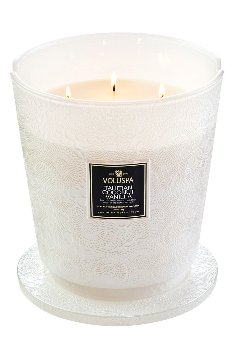Voluspa Tahitian Coconut Vanilla Five-Wick Hearth Candle, Alternate, color, 