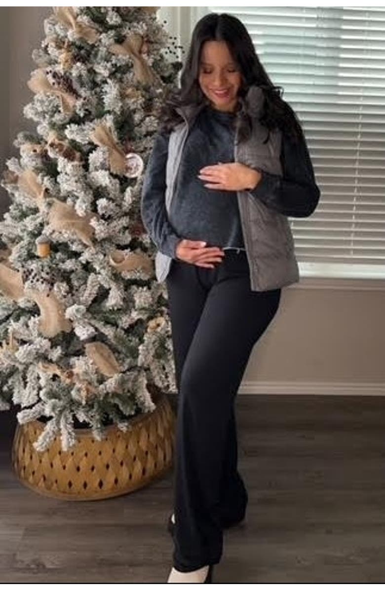 PinkBlush Foldover Lounge Pants, Alternate, color, Black