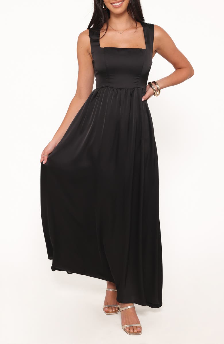 Petal & Pup Elania Maxi Dress, Main, color, Black