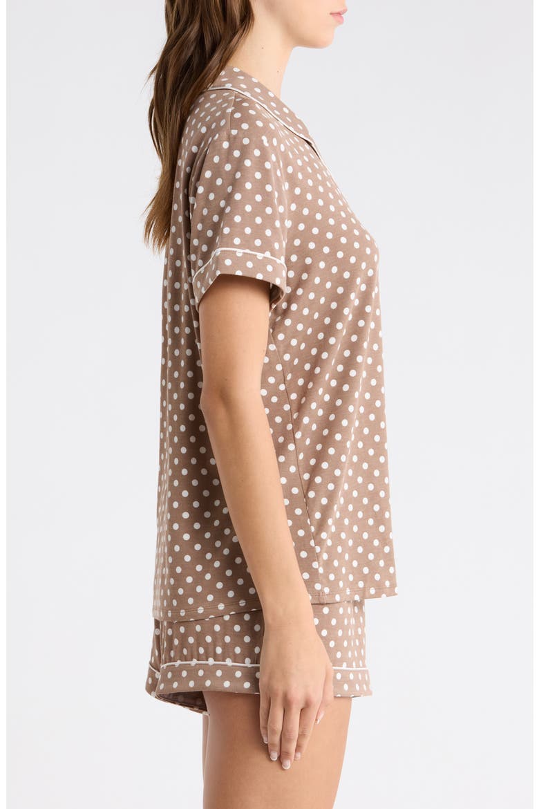 Moonlight Eco Short Pajamas, Alternate, color, BROWN- IVORY EVEN DENSE DOT