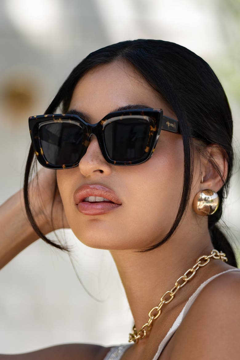 Portofino Cat Eye Sunglasses, Alternate, color, Tortoise