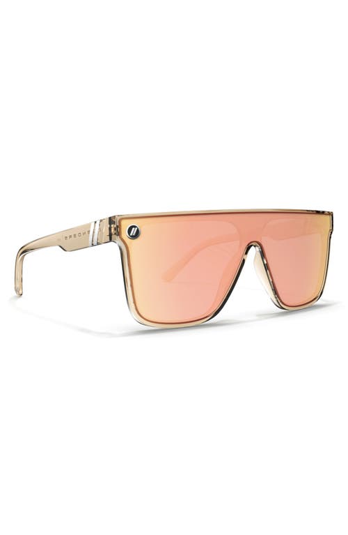 Blenders Eyewear Sci-fi Dx 148mm Polarized Flat Top Sunglasses In Orange