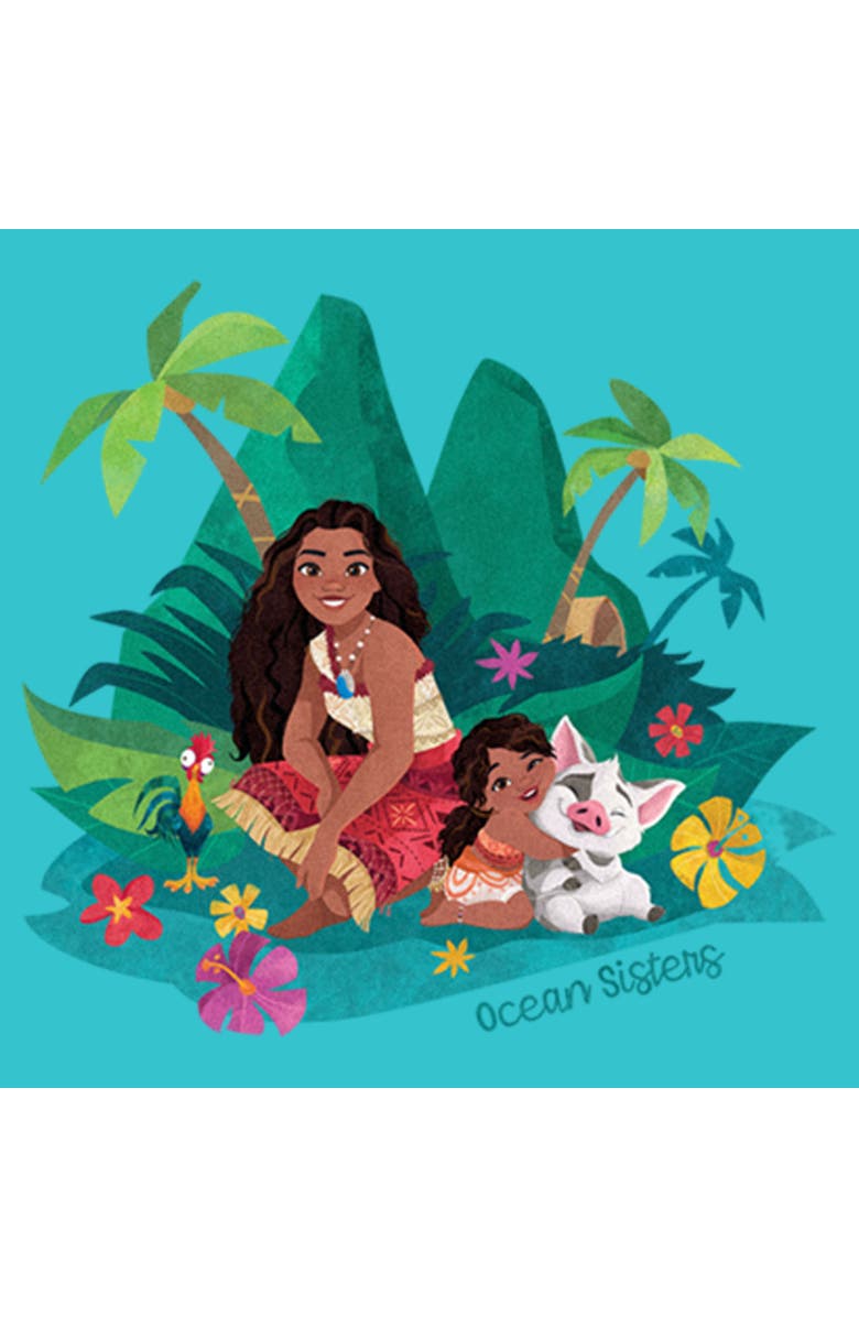 Moana 2 Girl's Moana 2 Ocean Sisters Graphic T-Shirt, Alternate, color, Tahiti Blue