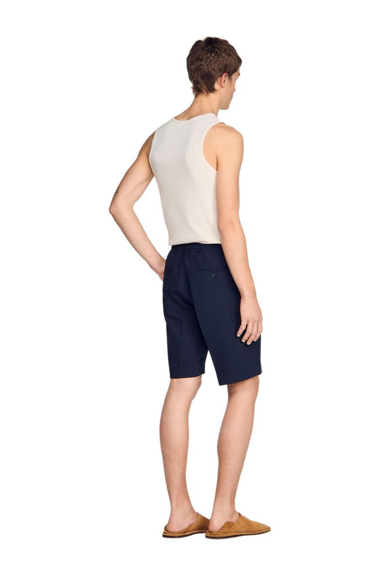 Jersey Bermuda shorts, Alternate, color, Navy blue