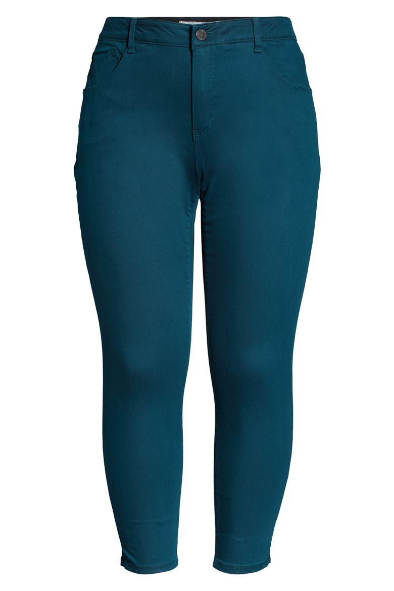 'Ab'Solution High Waist Ankle Skinny Pants, Alternate, color, DARK TEAL