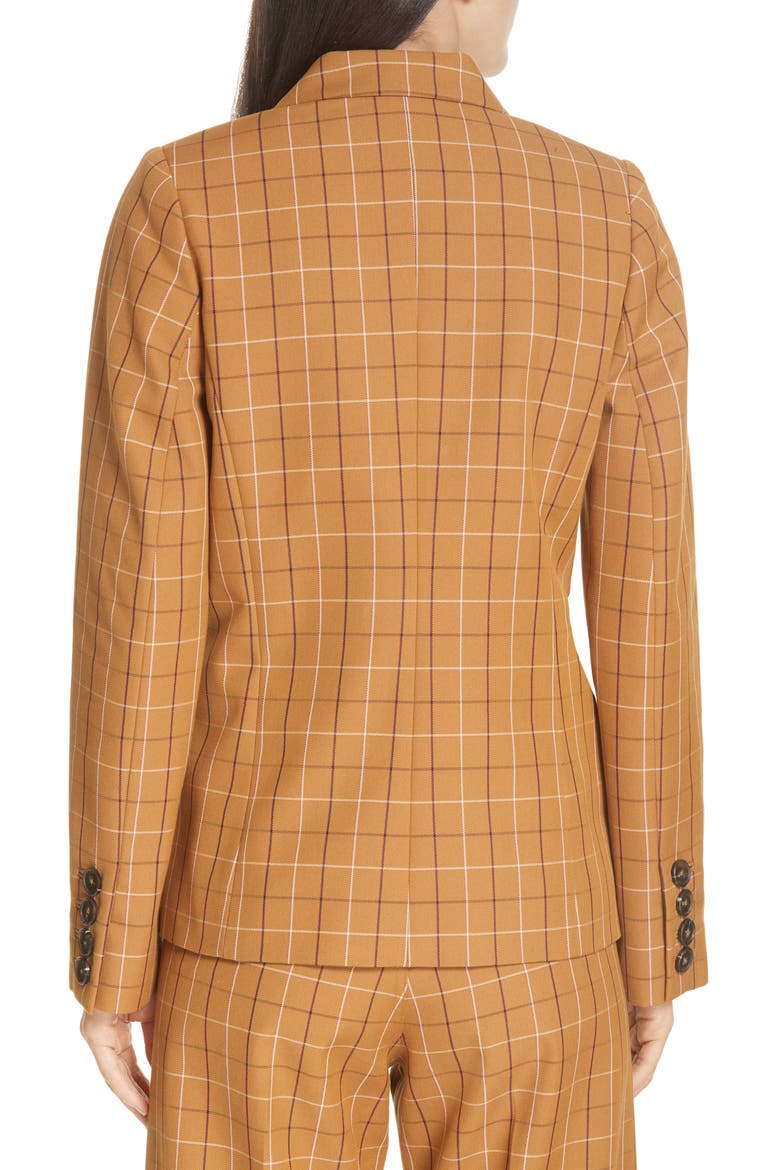 Sea Poirot Plaid Blazer, Alternate, color, CARAMEL MULTI
