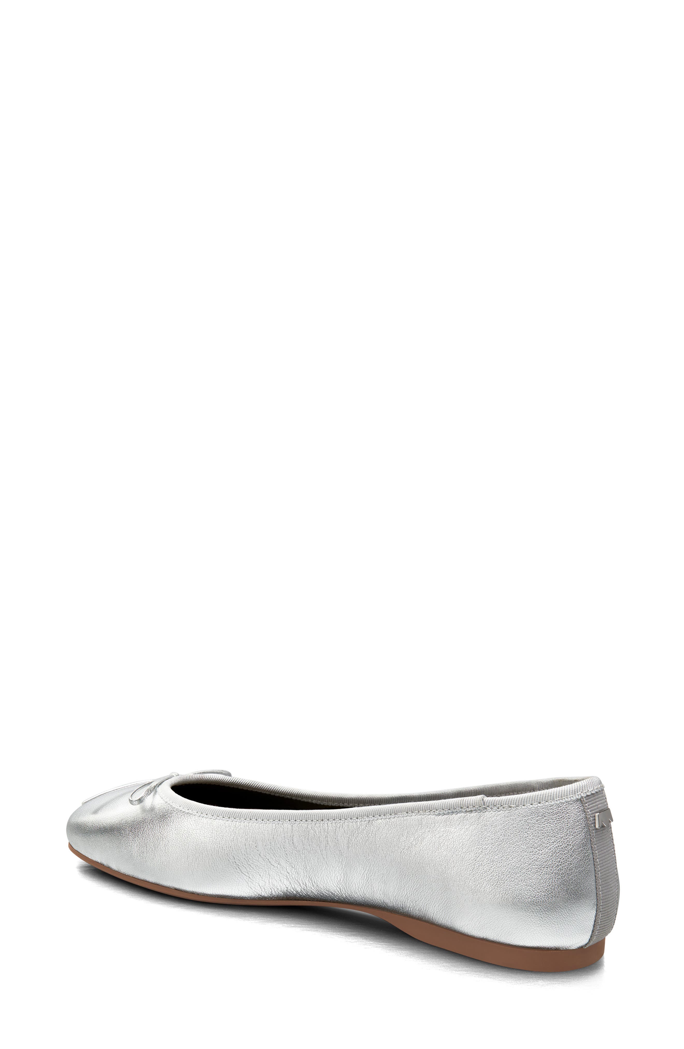 Hummingbird Ballet Flat, Alternate, color, SILVER LEATHER