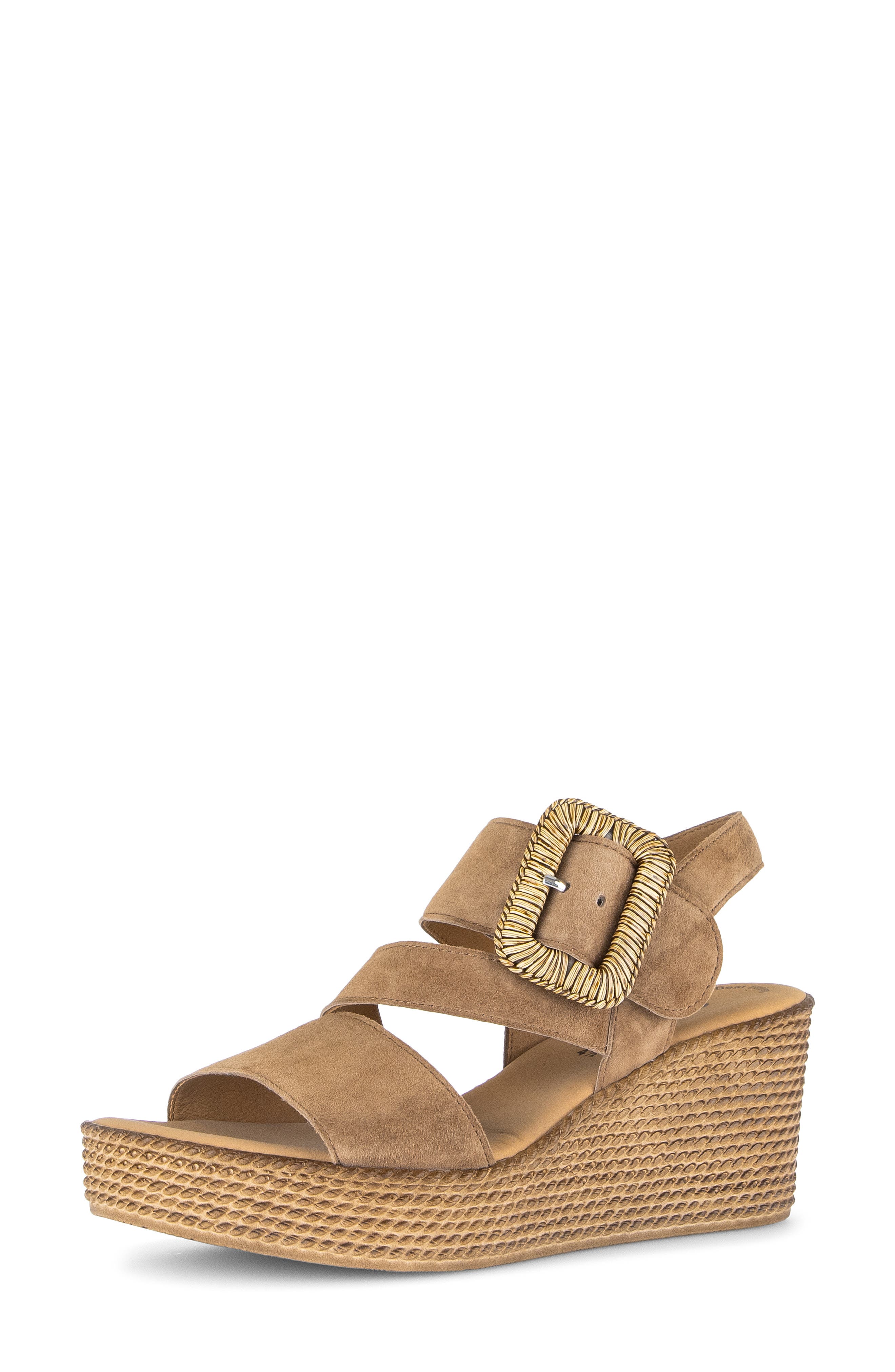 Gabor 84.771 Platform Wedge Sandal, Main, color, Peanut