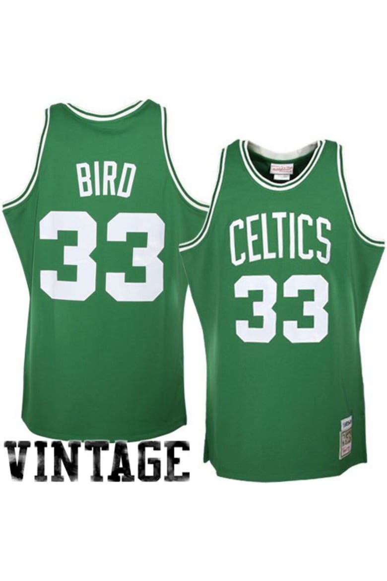 Men's Mitchell & Ness Larry Bird Kelly Green Boston Celtics 1985/86 Hardwood Classics Authentic Jersey, Alternate, color, Kelly Green