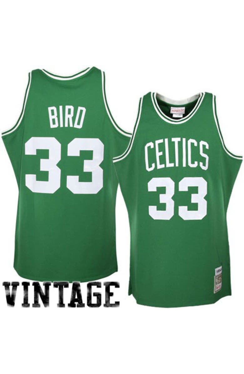 Mitchell & Ness Men's Mitchell & Ness Larry Bird Kelly Green Boston Celtics 1985/86 Hardwood Classics Authentic Jersey, Alternate, color, Kelly Green
